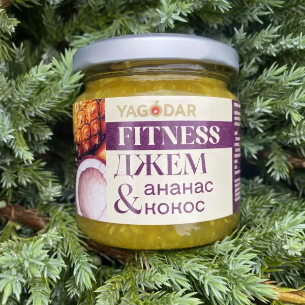 Джем з ананасом та кокосом (без цукру), 210г